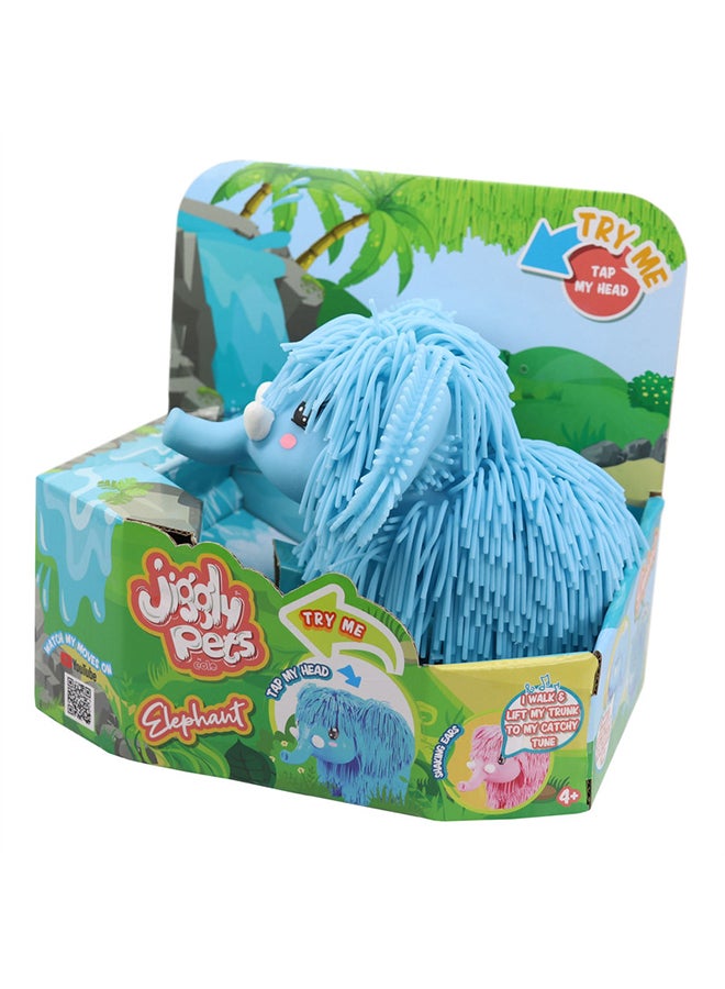 EOLO Jiggly Pets Rubery Walking Elephant, Music And Sound - Image 1