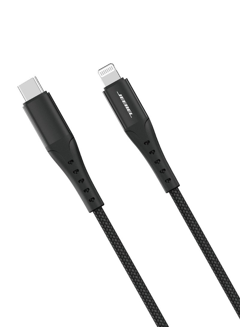 Jeebel PD-LIGHTNING cable MFI certified fabric cable durable, high quality 1.2 M - Image 1