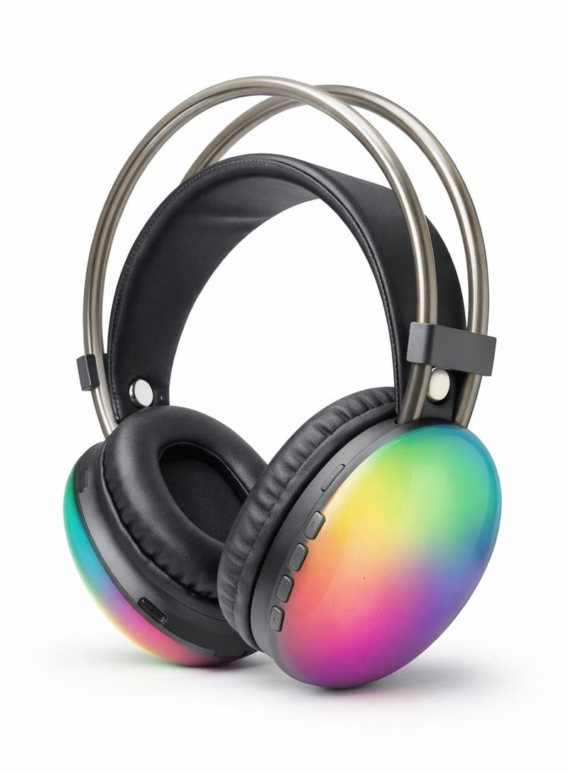 PM860 Wireless Bluetooth Headphones Over Ear ANC Noise Cancelling Headset Foldable Stereo Music Headset RGB Light Handsfree Calling - Image 2