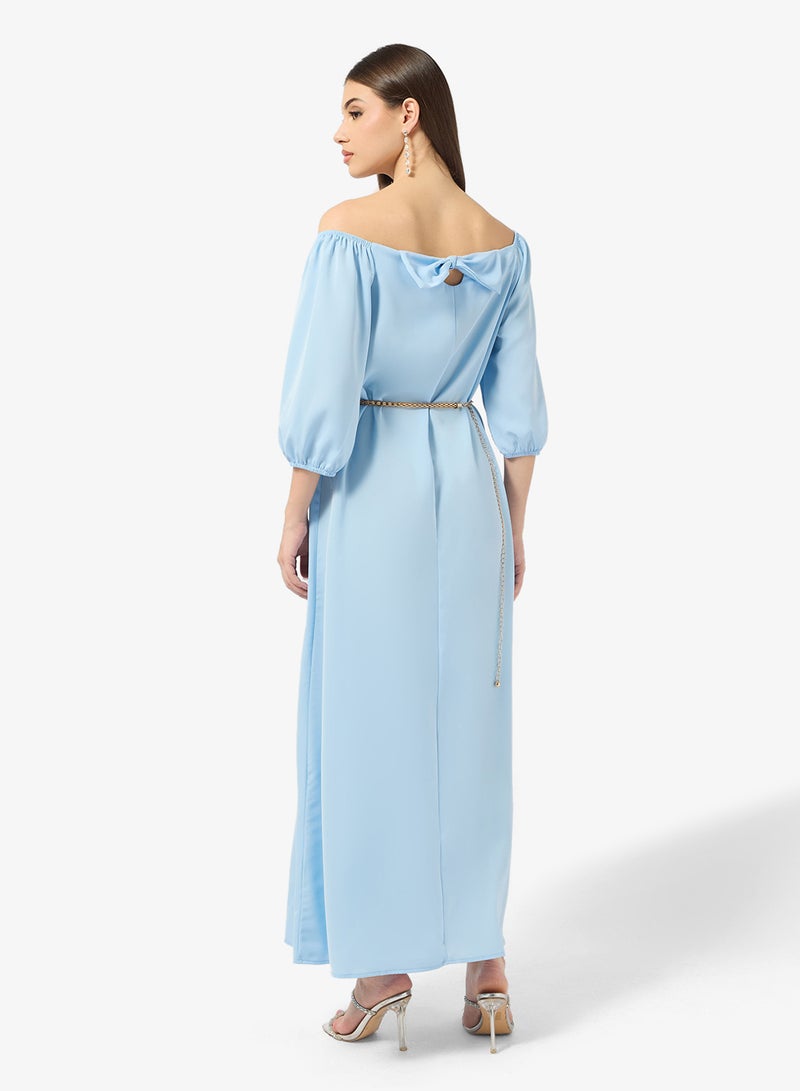 ELLA Off Shoulder Embellshed Dress - Image 2