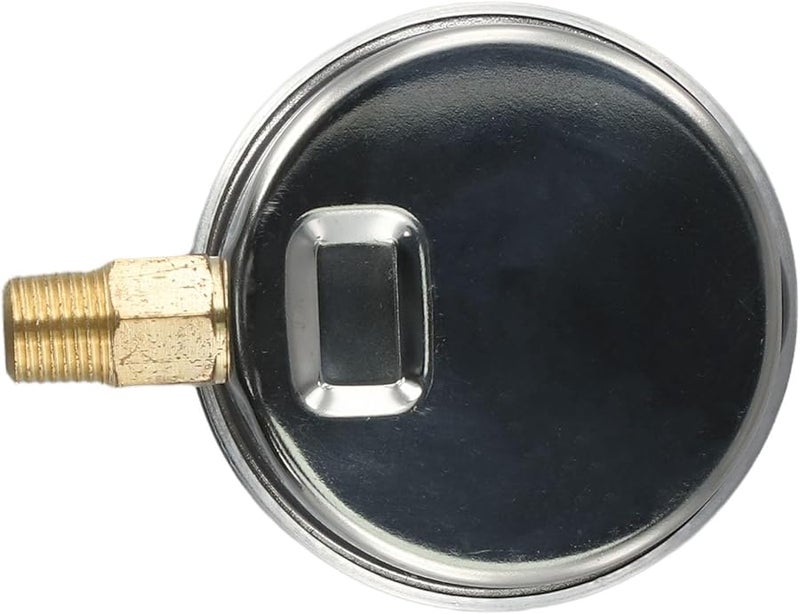 YN 60 مقياس ضغط الزيت الهيدروليكي من الفولاذ المقاوم للصدأ والنحاس 0-5 كجم وجه 60 مم فضي - Image 5