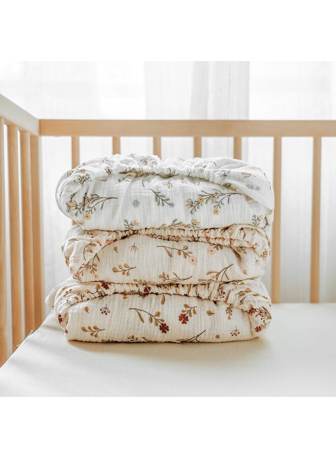 Muslin Crib Sheets 2 PCS, Cotton Crib Sheet for Standard Crib Mattress, Fitted and Soft Breathable Crib Mattress Sheet for Girls and Boys (Size : A) - Image 5