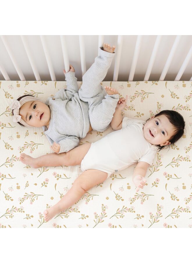 Muslin Crib Sheets 2 PCS, Cotton Crib Sheet for Standard Crib Mattress, Fitted and Soft Breathable Crib Mattress Sheet for Girls and Boys (Size : A) - Image 4