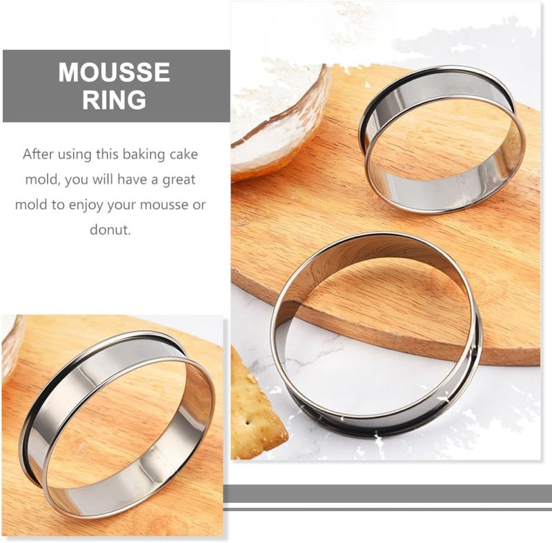 6pcs Stainless Steel Cake and Mousse Rings Reusable Baking Molds with Double Rolled Edges for DIY Pastry and Tart Baking Accessories - Image 3