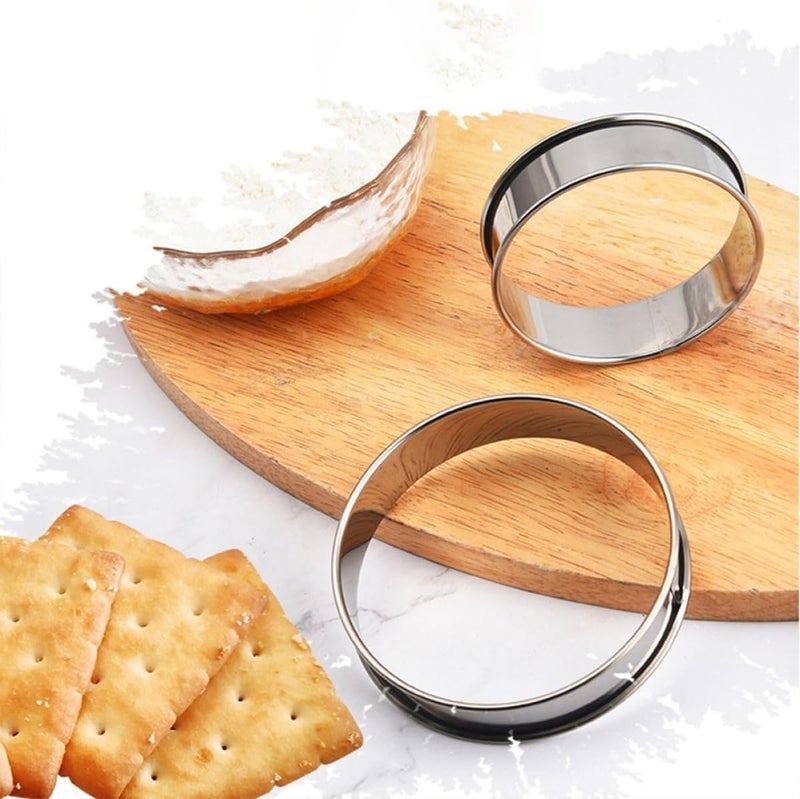 6pcs Stainless Steel Cake and Mousse Rings Reusable Baking Molds with Double Rolled Edges for DIY Pastry and Tart Baking Accessories - Image 4