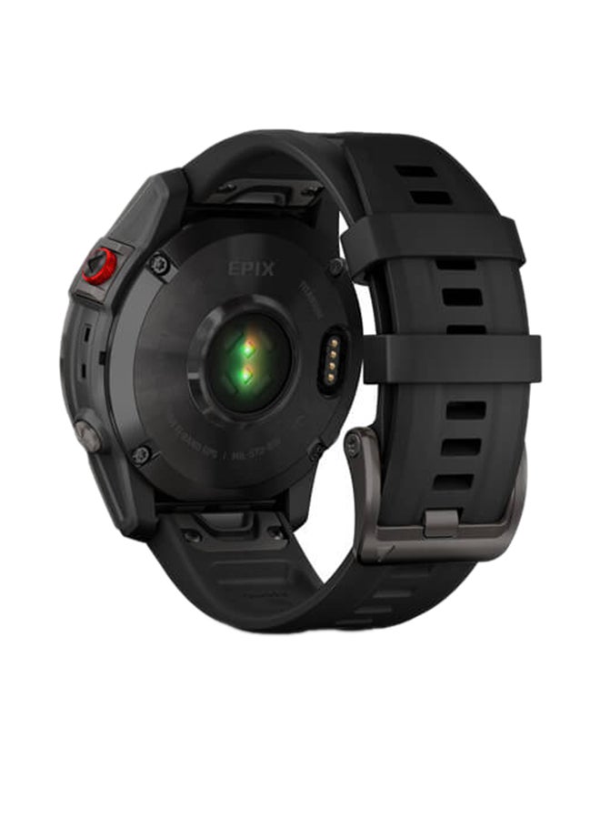 جارمين Epix Gen 2 Sapphire Health Fitness - 47 ملم - ما يصل إلى 16 يومًا من عمر البطارية - شاشة Amoled مقاس 1.3 بوصة، مقاومة للخدش، كريستال الياقوت، مراقب معدل ضربات القلب، مراقب الضغط طوال اليوم، ميزات GPS المتقدمة، إشعار ذكي، متوافق مع iOS وأندرويد أسود - Image 3