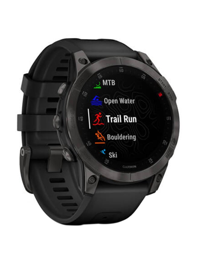 جارمين Epix Gen 2 Sapphire Health Fitness - 47 ملم - ما يصل إلى 16 يومًا من عمر البطارية - شاشة Amoled مقاس 1.3 بوصة، مقاومة للخدش، كريستال الياقوت، مراقب معدل ضربات القلب، مراقب الضغط طوال اليوم، ميزات GPS المتقدمة، إشعار ذكي، متوافق مع iOS وأندرويد أسود - Image 2