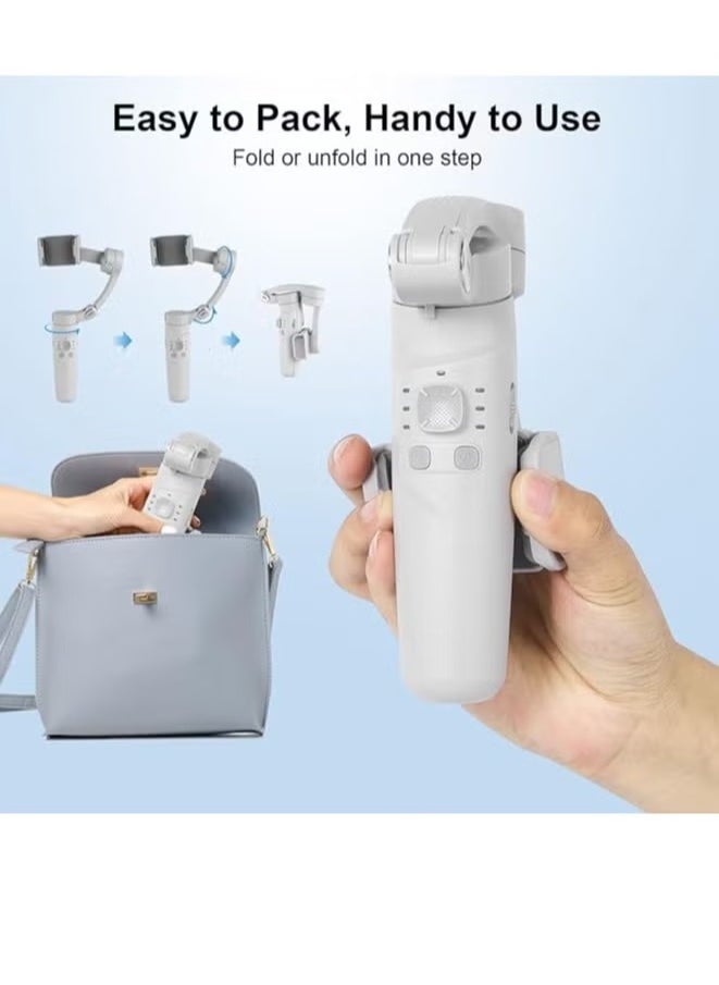 ماركة غير محددة - M1 3 Axis Gimbal Handheld Stabilizer for Phone - Foldable Design, Anti-Shake Stabilization for Video Recording and Vlogging - Image 1