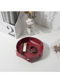 Y&D Desktop Storage Box Key Door Cosmetics Jewelry Hallway Sundry Storage Box Products-Wine RedS  - Image 3