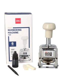 Deli 6-Digit Automatic Numbering Machine With Ink  - Image 1