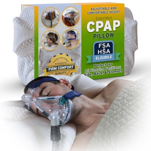 EnduriMed CPAP Pillow for Side Sleeping - Adjustable Memory Foam CPAP Pillows for Side & Back Sleepers - HSA FSA Pillow Eligible for Better Sleep - Image 1