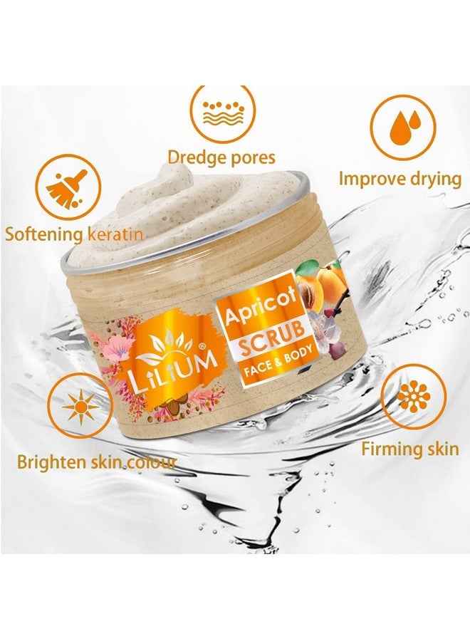 Lilium Apricot Face & Body Scrub & Double Side Face Roller (250g) - Image 3