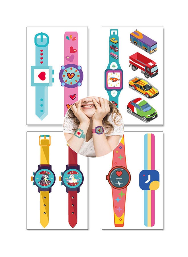 نيبمينينت مجموعة ملصقات تاتو ملونة بتصميم مبتكر، مكونة من 4 قطع 12x7.5سنتيمتر