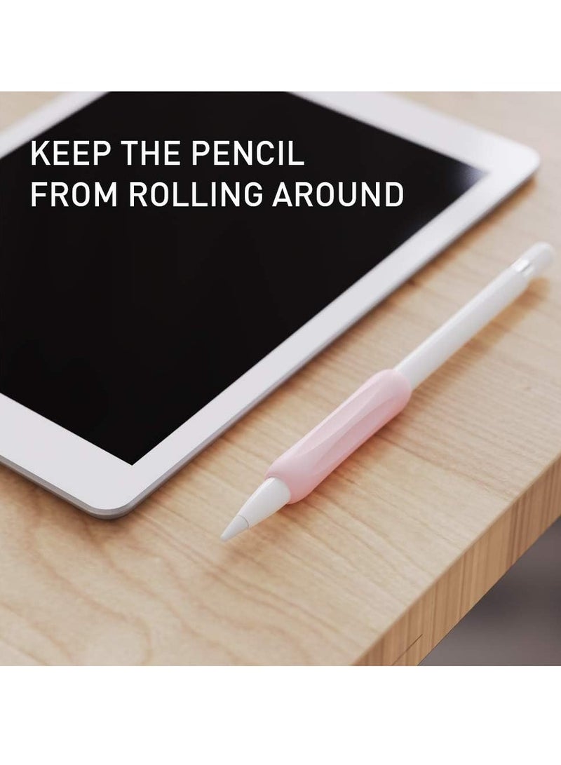 مجموعة من 3 ملحقات سيليكون مريحة متوافقة مع قلم Apple Pencil Gen 1 وGen 2 (الأبيض والوردي والأفوكادو الأخضر) - Image 5