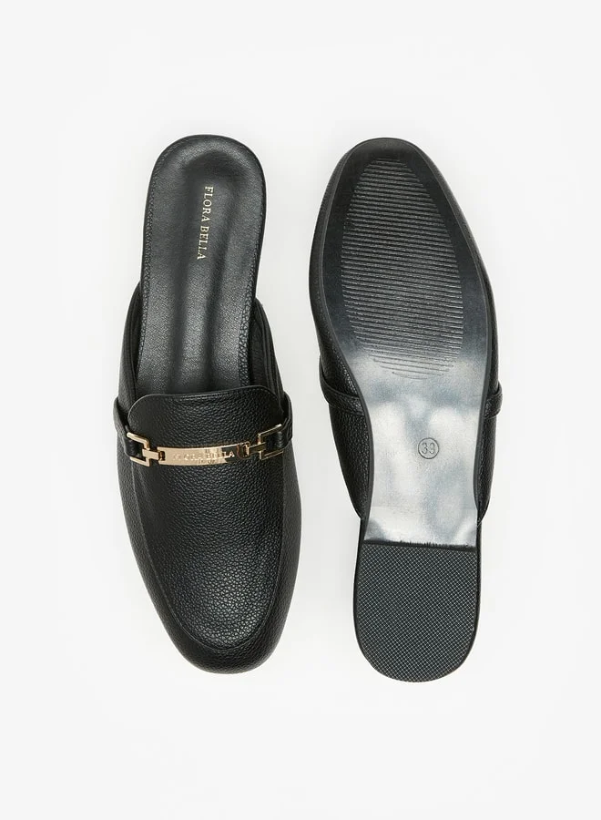Flora Bella By Shoexpress Women's Metal Accented Slip-On Mules Ramadan Collection