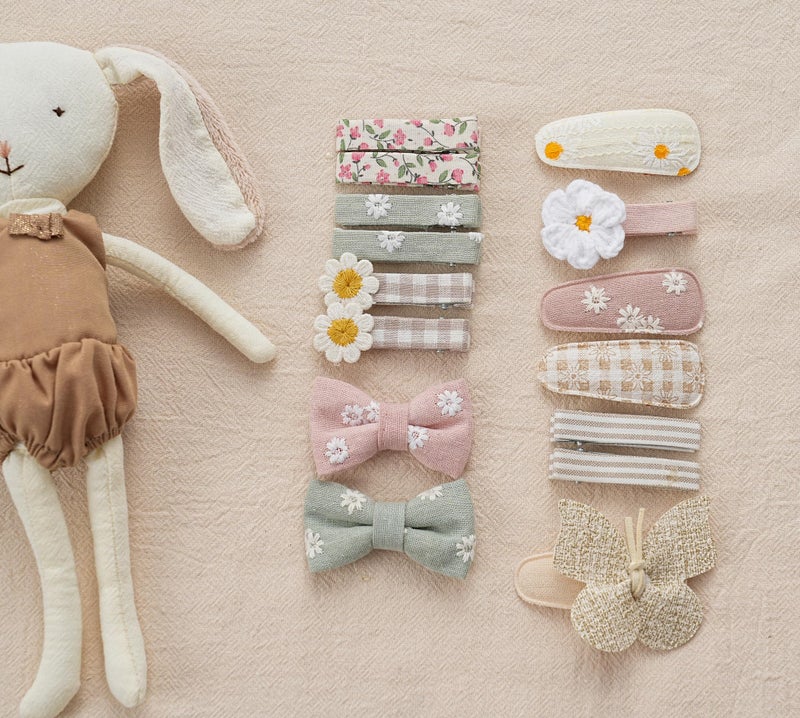 Fancy Clouds 15 Pcs Hair Clips for Girls with Bows Butterfly Flower,2" Fully Lined Alligator Clips and Barrettes,Handmade Hair Accessories for Baby Toddler Young Kids School Age Girls Gifts - Image 5
