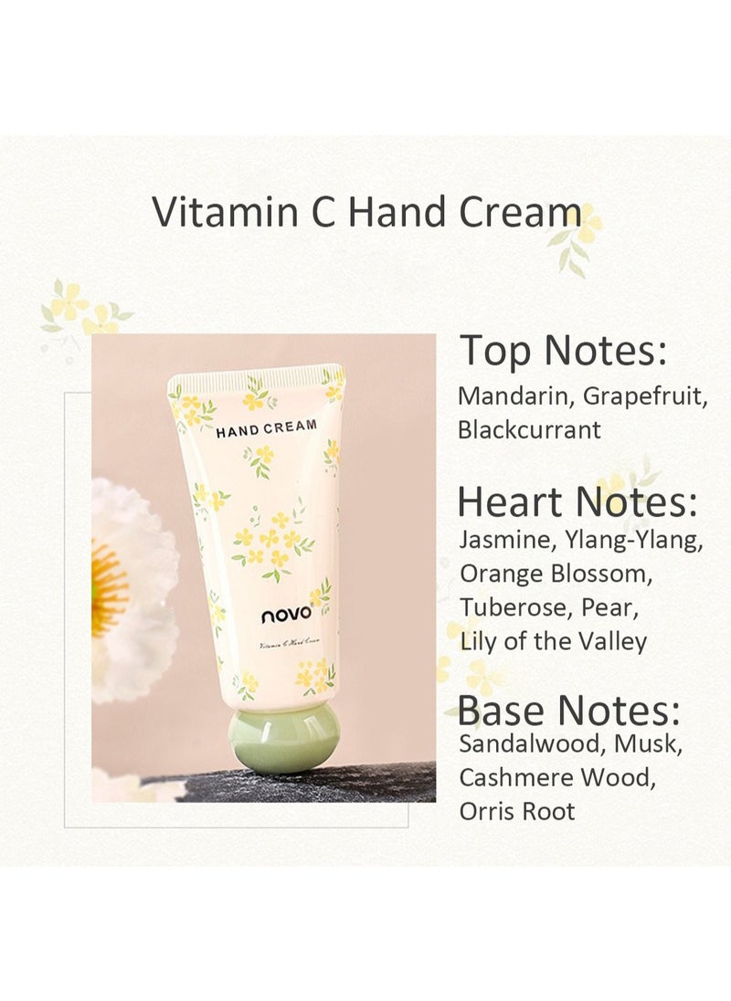 Novo Vitamin C Hand Cream, Brightening Natural Hand Cream for Dry Cracked Hands, Deep Repairing Hand Lotion, Hand Care Cream, Hand Moisturizer, Gifts for Women 60g  - Image 2