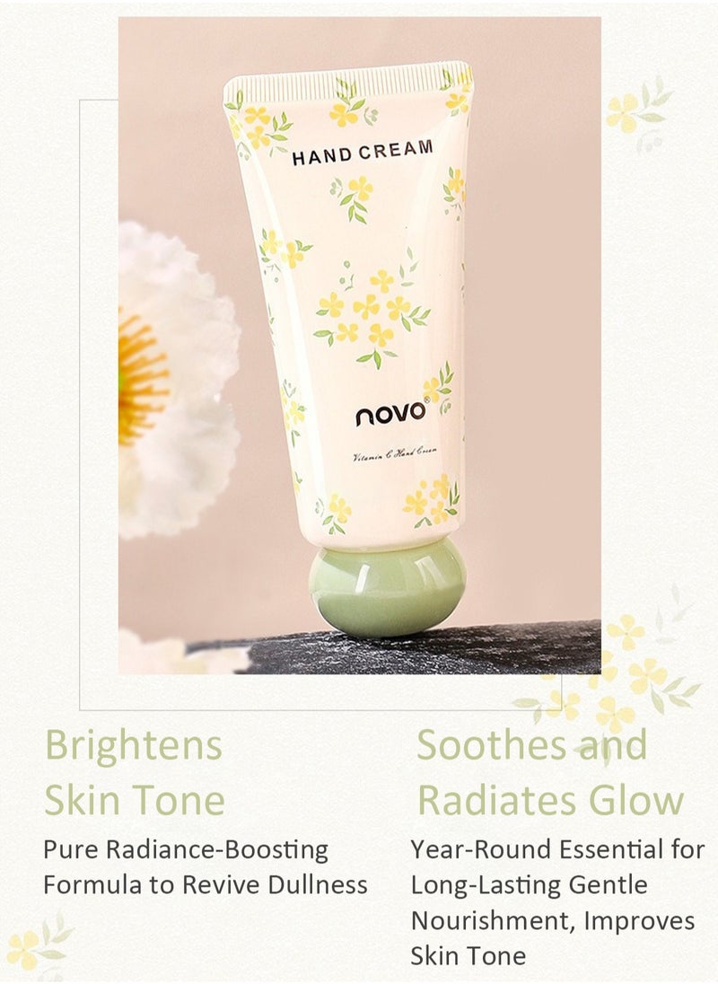 Novo Vitamin C Hand Cream, Brightening Natural Hand Cream for Dry Cracked Hands, Deep Repairing Hand Lotion, Hand Care Cream, Hand Moisturizer, Gifts for Women 60g  - Image 3