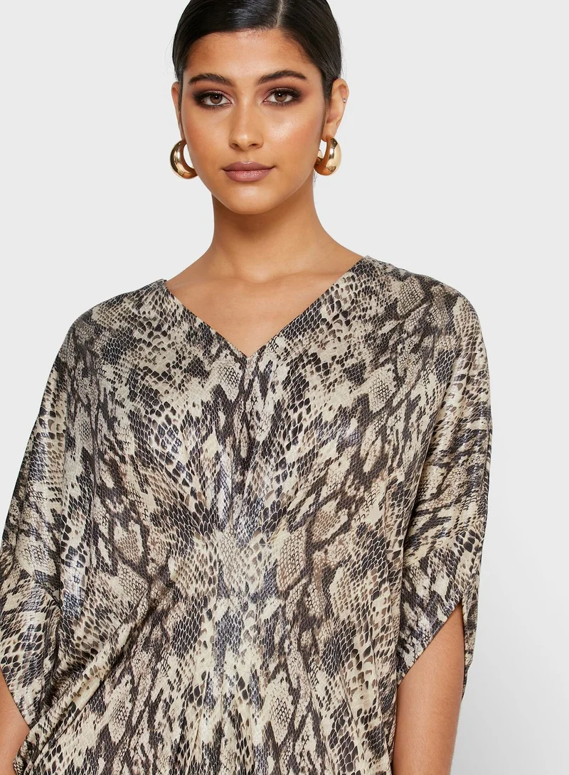 The Arab Crab Snake Print Kaftan