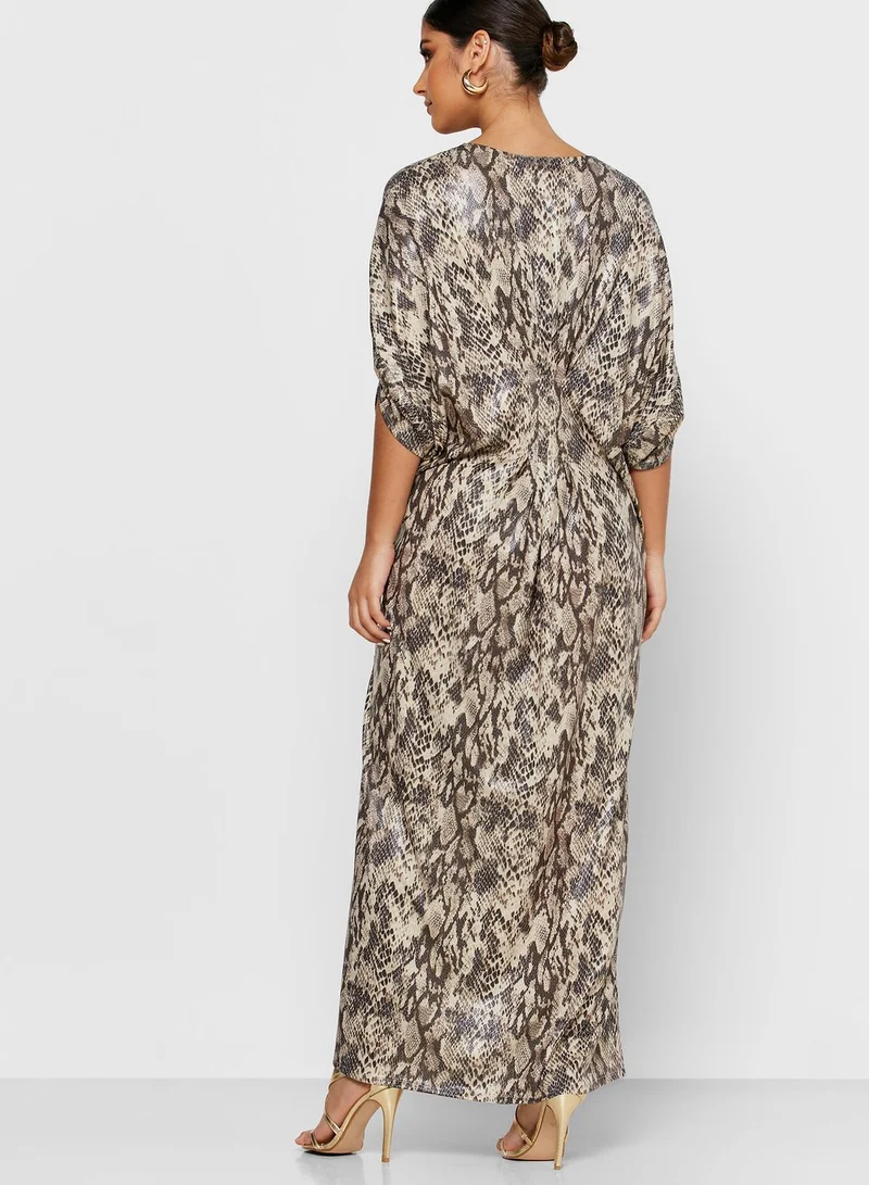 The Arab Crab Snake Print Kaftan