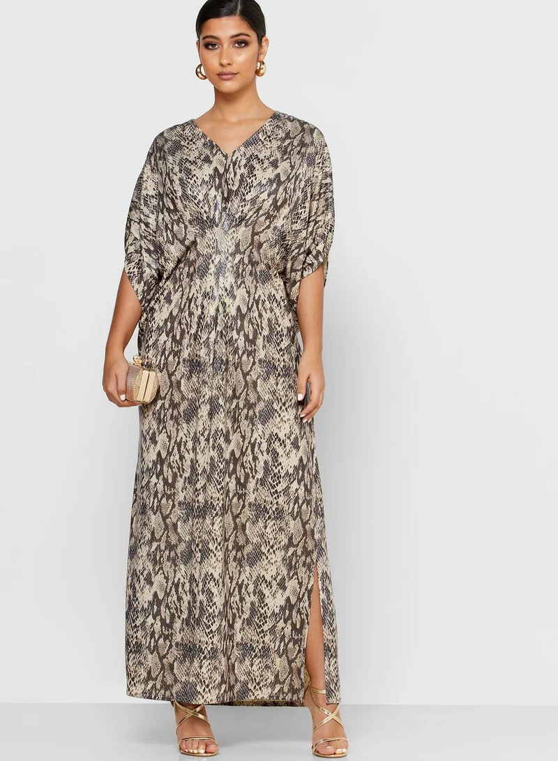 The Arab Crab Snake Print Kaftan