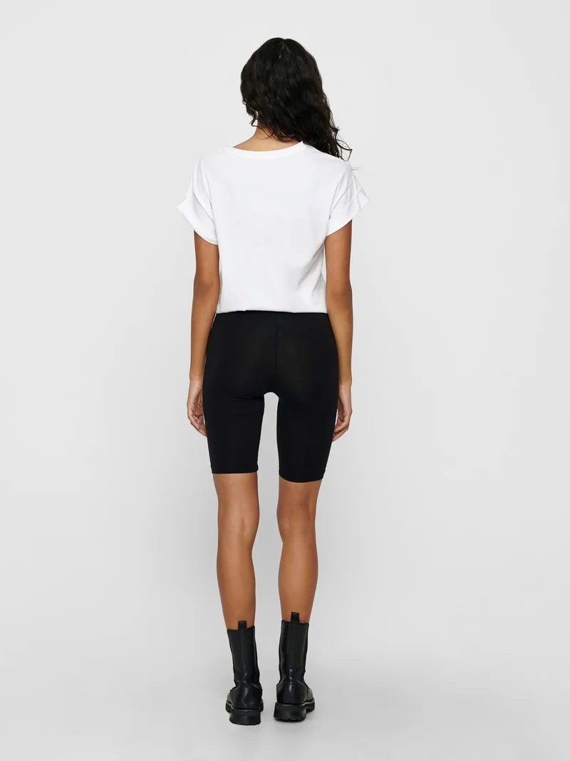 اونلي Women's Black Color Short Sports Tights 15180382