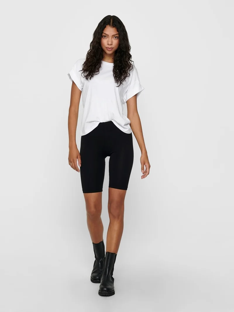 اونلي Women's Black Color Short Sports Tights 15180382