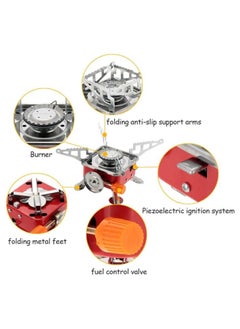 Generic Sulfar Portable Camping Gas Stove - Lightweight Backpack Butane Burner - 2800W High Power with Convenient Piezo Ignition, Foldable - for Hiking  - Image 2