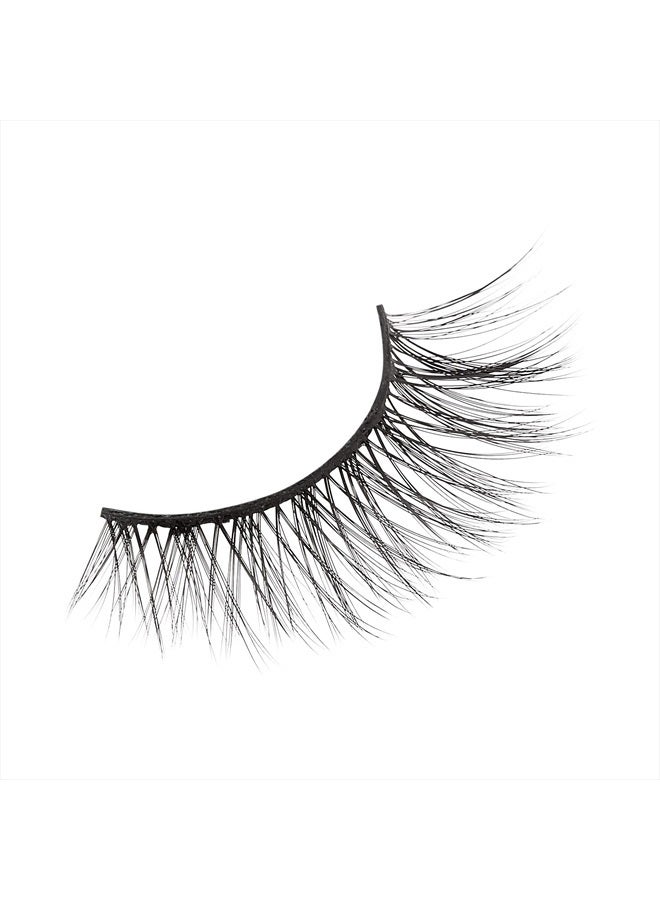 KISS Magnetic Eyeliner & Lash Kit, Charm, 1 Pair of Synthetic False Eyelashes With 5 Double Strength Magnets and Smudge Proof, Biotin Infused Black Magnetic Eyeliner with Precision Tip Brush  - Image 4