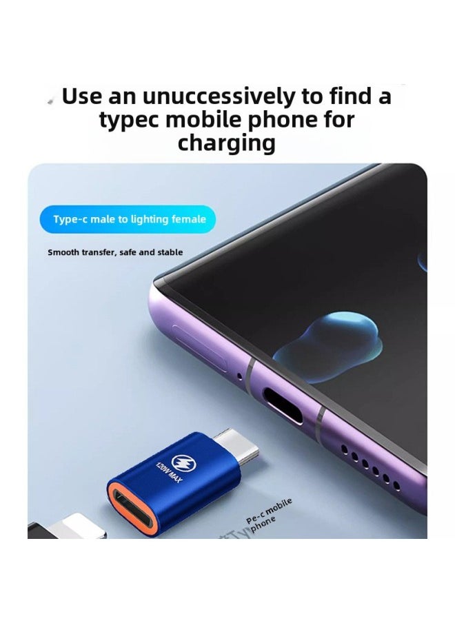Generic - Applicable To Apple Charging Adapter Typec To Lightning Female PD120W Converter 13 Accessories Tpc-Color:Apple Female To Type—c Male  10w Charging + Transmission - Image 1