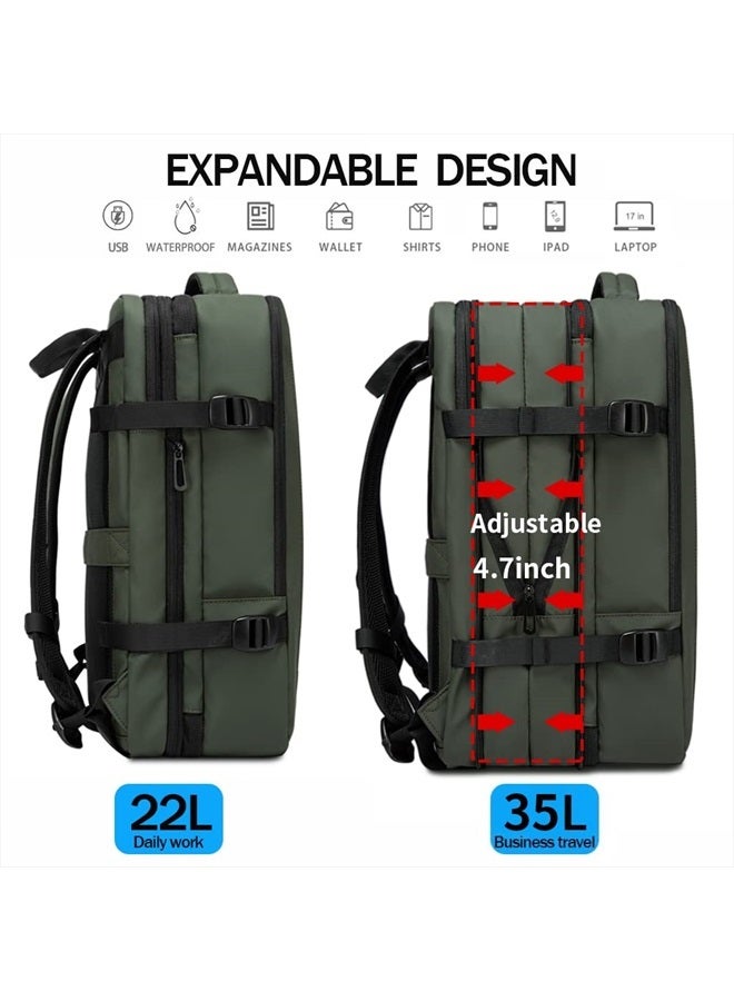 BANGE Expandable Travel Backpack,35LCarry on Backpack for Women Men Airline Approved Gym Backpack Waterproof Business Laptop Daypack…  - Image 4