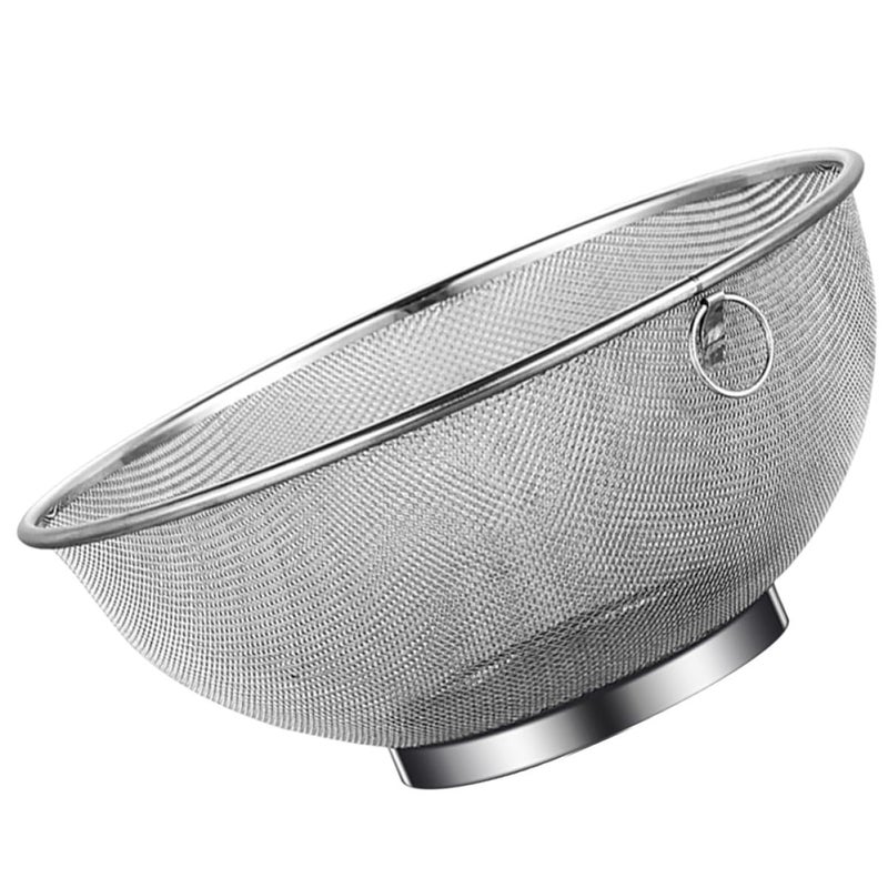 18cm Fine Mesh Stainless Steel Strainer Basket for Oil Frying and Soybean Milk Straining Food Grade Kitchen Colander - Image 2