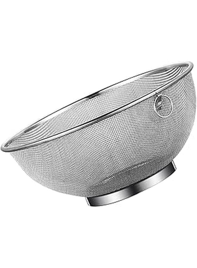 18cm Fine Mesh Stainless Steel Strainer Basket for Oil Frying and Soybean Milk Straining Food Grade Kitchen Colander - Image 1