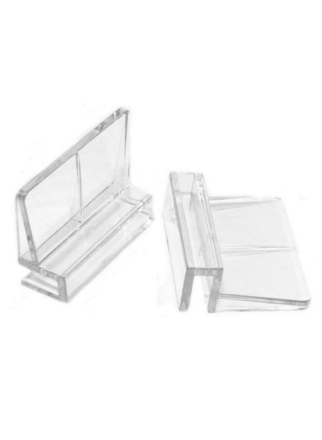 ليزنيرزم 6 قطع من مشبك غطاء حوض السمك المصنوع من الأكريليك مقاس 8 مم، مشبك غطاء زجاجي لحوض السمك، حامل دعم، مشبك غطاء عالمي شفاف لأحواض السمك بدون حافة - Image 2