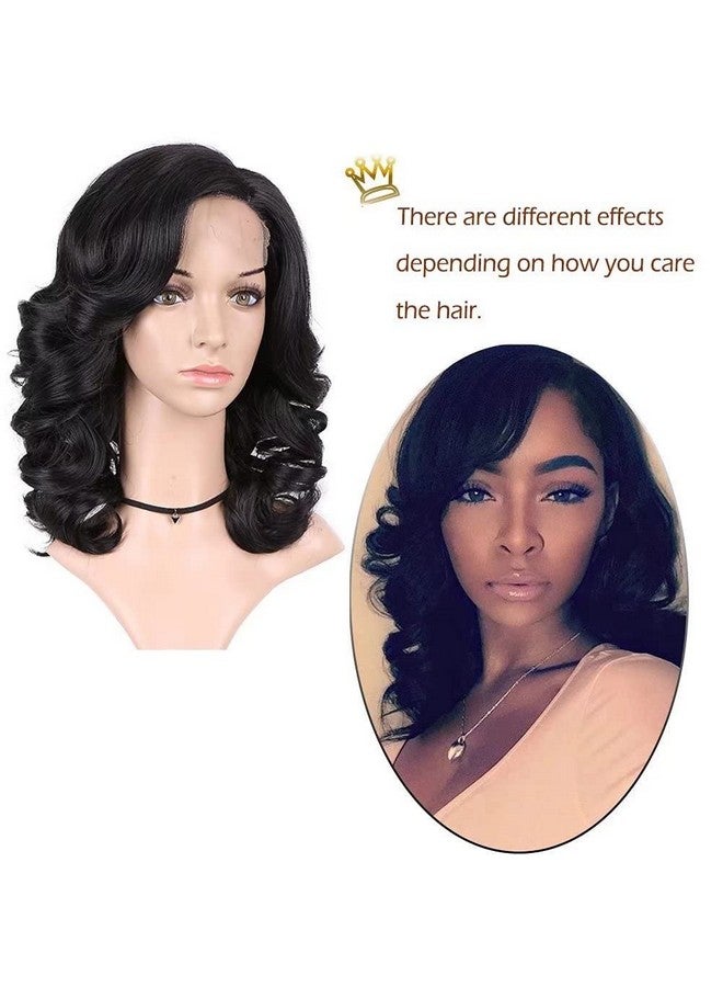 ليدي ميراندا باروكة شعر مستعار كاملة من الدانتيل من ليدي ميراندا، لون نقي، مجعد طبيعي، مقاوم للحرارة، شعر مستعار كامل للنساء (أسود) - Image 2