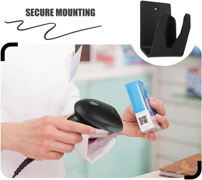 Healeved 2pcs Wall Mounted Scanner Holder Dock for Checkout and Inventory Space-Saving Design for Office and Retail Use - Image 4