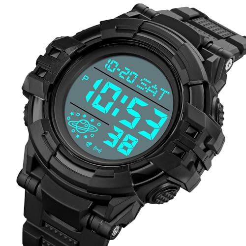 Gosasa Big Dial Digital Watch S Shock Men Military Army Watch Water Resistant LED Sports Watches (C Black) - Image 3
