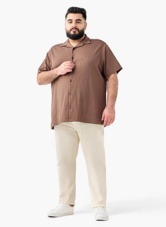 سبلاش فيڤ بنطلون مقاس كبير بقصة عادية وخصر مرن وجيوب