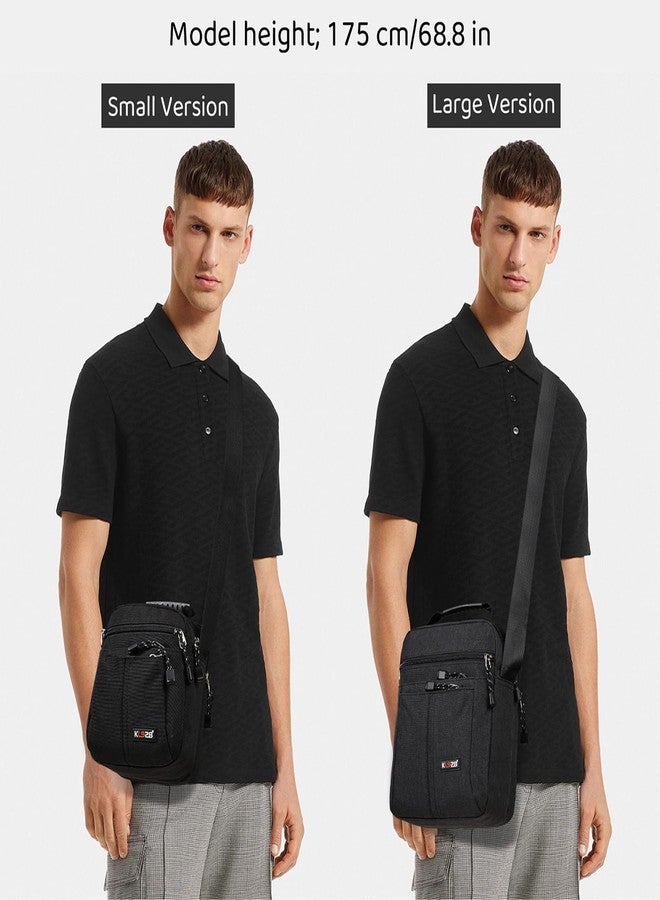KL928 Men's Messenger Bag - Crossbody Shoulder Bags Travel Bag Man Purse Casual Sling Pack for Work Business(Small Version,Black) - Image 4