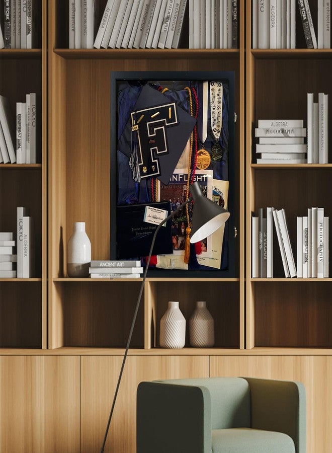 جرادجويشون مول إطار عرض خشبي للتخرج من GraduationMall، مقاس 17 × 21 بوصة، لعرض قبعة التخرج، ورداء التخرج، وشهادة التخرج، ووشاح التخرج، والحبال، مع دبابيس تثبيت وأدوات تعليق. - Image 5