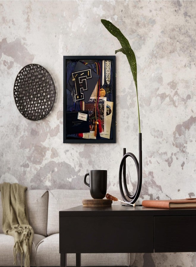 جرادجويشون مول إطار عرض خشبي للتخرج من GraduationMall، مقاس 17 × 21 بوصة، لعرض قبعة التخرج، ورداء التخرج، وشهادة التخرج، ووشاح التخرج، والحبال، مع دبابيس تثبيت وأدوات تعليق. - Image 2