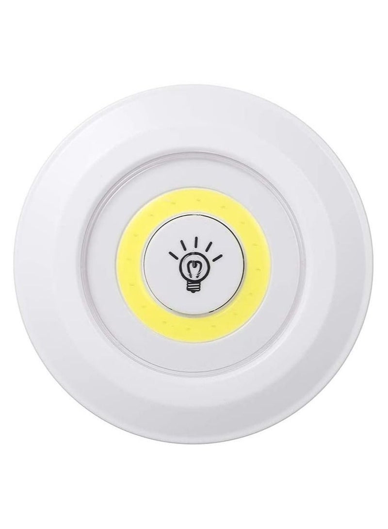 4.5v 1W COB LED Puck Light 3 Pack with Remote Controller Brightness Adjustable Wireless Dimmable Touch Sensor Control Night Lamp Under Cabinet Lighting Battery Powered Operated for Cabinet  - Image 5