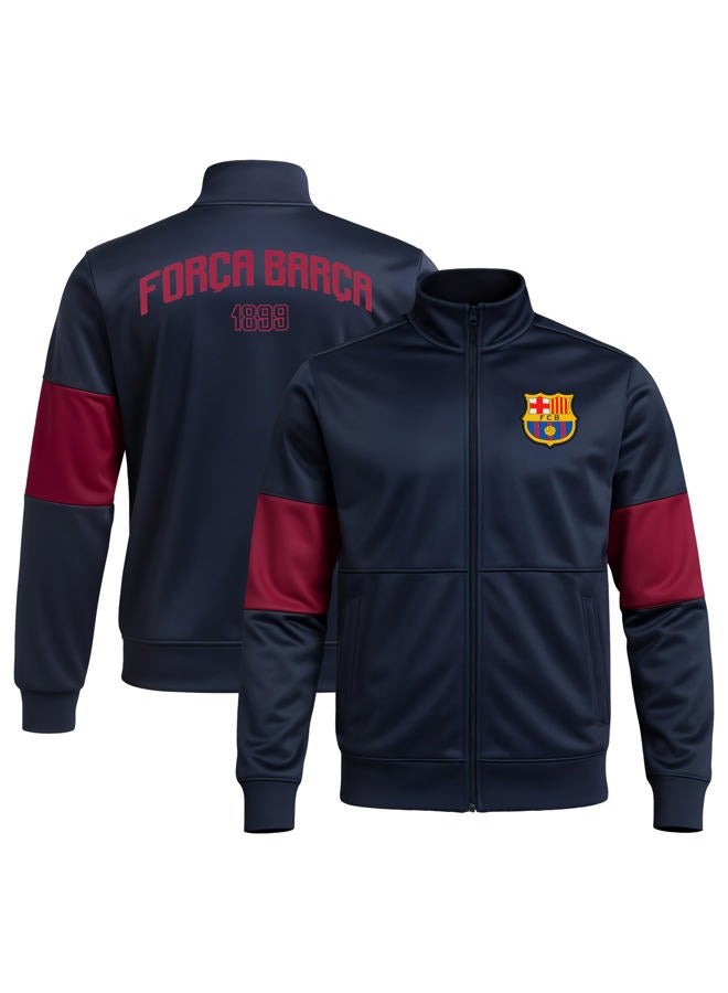 Icon Sports FC Barcelona Officially Licensed Adult Men's Track Jacket - Image 2