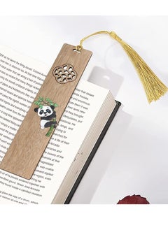 SYOSI Handmade Wooden Bookmark, Natural Wood Bookmarks with Tassels, Panda Christmas Tags with Gift Box for Men Women Girls Boys Teachers Students Gifts 2 Pcs  - Image 4