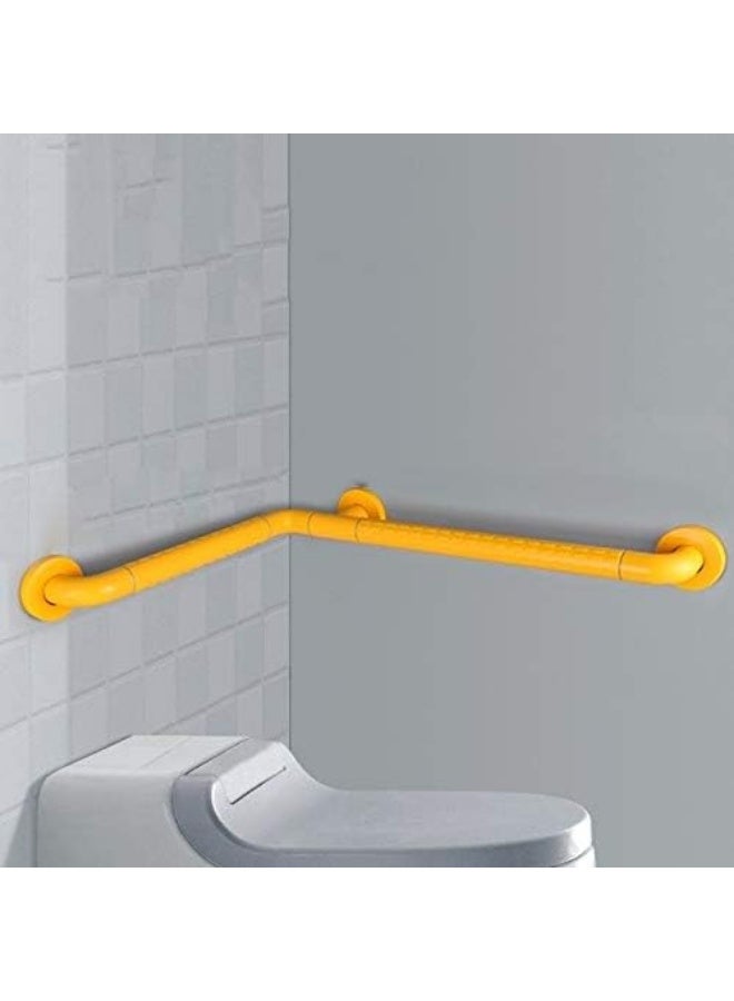 70 x 50 cm stainless steel corner bathroom safety grab bar, non-slip surface, supports up to 250 lbs, available in yellow and white - Image 1