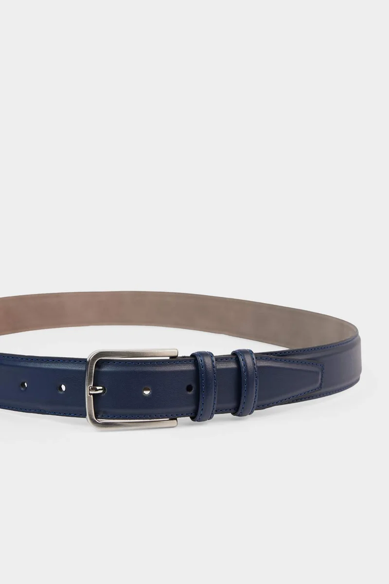 ديفاكتو Man Rectangle Clasp Faux Leather Classic Belt