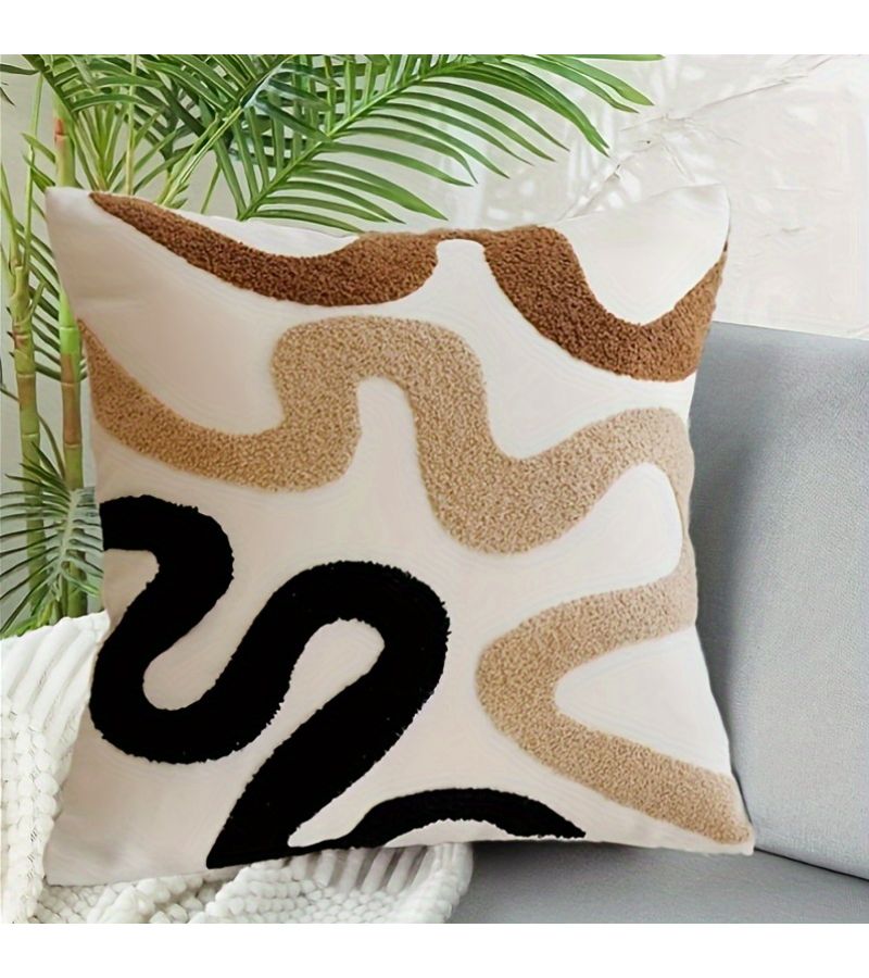 Nordic Minimalist Embroidered Pillow Cover Model 4545 For Living Room Bedroom Sofa Couch - Image 1