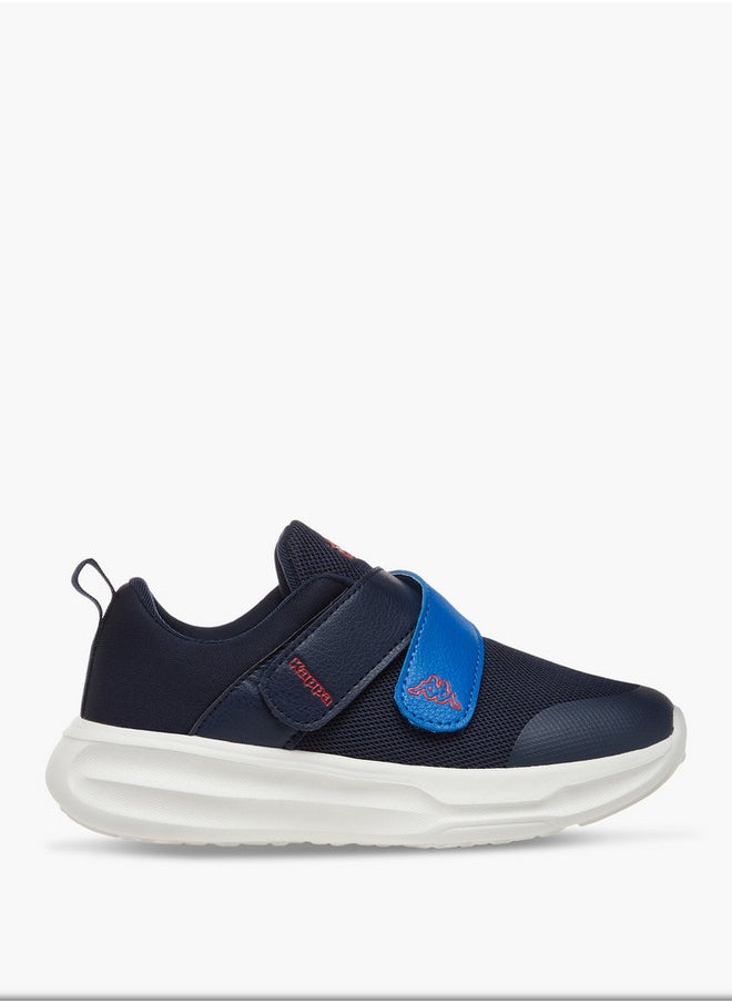 Kappa Boys' Logo Detail Sports Shoes with Hook and Loop Closure  - Image 3