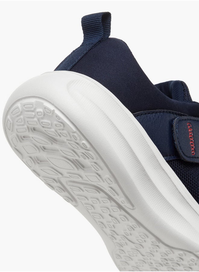 Kappa Boys' Logo Detail Sports Shoes with Hook and Loop Closure  - Image 5