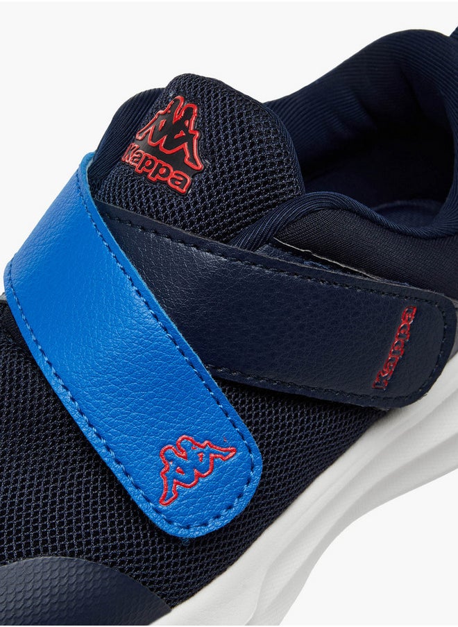 Kappa Boys' Logo Detail Sports Shoes with Hook and Loop Closure  - Image 4